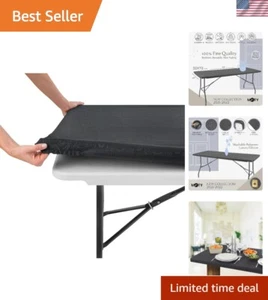 Elegant 6 ft Table Cover with Elastic Edge for Dining Tables - Stain-Resistant - Picture 1 of 10