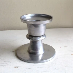 Candelabro Industrial Gottschalks India Aluminio Pulido Plata Pilar Cónico - Imagen 1 de 7