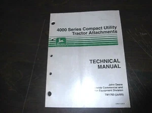 ACCESORIOS DE TRACTORES UTILITARIOS COMPACTOS JOHN DEERE SERIE 4000 MANUAL TÉCNICO - Imagen 1 de 4