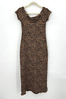 Boston Proper Womens Size Small Short Sleeve Leopard Print Maxi Dress