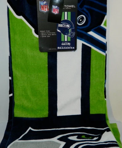 New Seattle Seahawks beach TOWEL NFL 30x60 Team Helmet Logo POOL Home Gift decor Cover