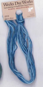 Weeks Dye Works Floss Collection 2113 UNION BLUE 5 yds Cross Stitch Needlepoint - Picture 1 of 2