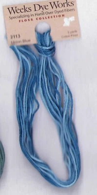 Weeks Dye Works Floss Collection 2113 UNION BLUE 5 yds Cross Stitch Needlepoint - Image 1 of 2