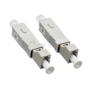 2pcs 2.5 To 1.25mm SC Male To LC Female Adapter MM 62.5 Fiber Optic Connector - Picture 1 of 5