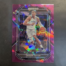 2023-24 Prizm Draft Picks Jayson Tatum Purple Ice #’d /149 Duke