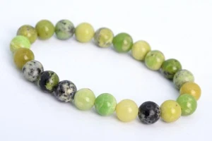 8MM Chrysoprase / Australian Jade Bracelet Grade A Genuine Natural Round Bead 7" - Picture 1 of 4