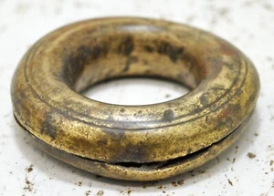 Antique Brass Round Rattle Toy Original Old Hand Crafted - Picture 1 of 7