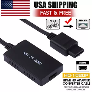 N64 To HDMI Converter Adapter HD Link Cable For Nintendo Gamecube Super NES SNES - Picture 1 of 12