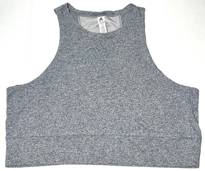 Camiseta sin mangas corta transpirable Adidas Climalite gris jaspeado sin mangas XL Foto 1 de 4