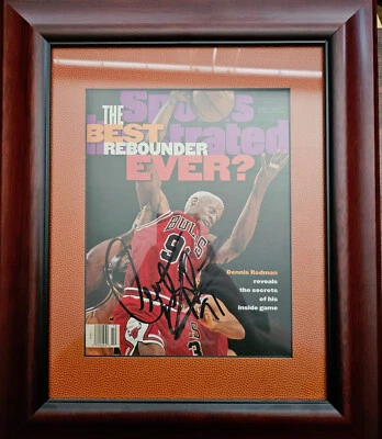 Dennis Rodman Autografiado Sports Illustrated Firmado con Certificado de Autenticidad Chicago Bulls HOFer Foto 1 de 4