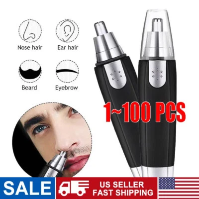 Electric Nose Ear Hair Trimmer Face Eyebrow Mustache Beard Shaver Clipper Unisex - Image 1 of 4