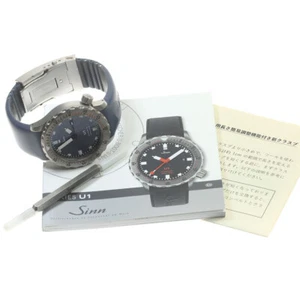 Sinn 1010 U1 Date Automatic Winding Men's Watch Navy Dial Case 44mm Automatic - Picture 1 of 7