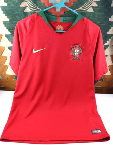 Nike Authenic Portugal Jersey Home Soccer 2014 Football Shirt US Size Medium Red Cover