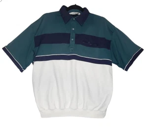Vintage Classics By Palmland Men’s Size X-Large Striped Color Block Polo Shirt - Picture 1 of 8