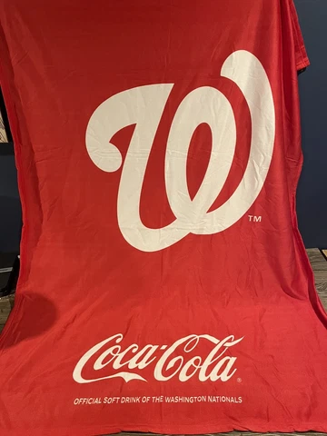 2-Washington Nationals Blanket Coke Coca-Cola SGA 9/19/21-Preowned 54"x42" Cover