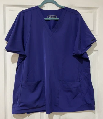 Blusa Médica Wonderwink HP Plus Para Mujer 2X Púrpura Cómoda Elastizada Bolsillos S#6112 Foto 1 de 4