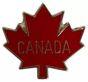 Pack of 12 Canada Maple Leaf With "CANADA" #1 Motorcycle Hat Cap Lapel Pin - Picture 1 of 1
