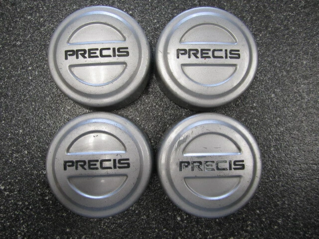 Set of (4)  OEM 1987-1994 13" Mitsubishi Precis Silver Gray Center Caps  65668 - Image 1 of 4