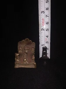 ANTIQUE INDIAN RITUAL BRONZE FAMILY GOD SHIVA NAGA LINGAM GANESH NANDI ANNAPURNA - Picture 1 of 6