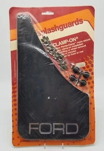 Vintage 1983 Powerflow FORD Splashguards Pair Clamp On Front Rear New Old Stock - Picture 1 of 7
