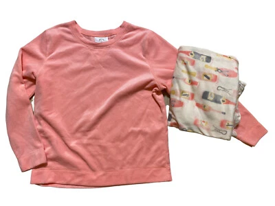 Conjunto de pijama para mujer Hue poliéster polar talla L rosa melocotón con botellas de vino Foto 1 de 4