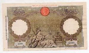 100 LIRE ROMA GUERRIERA ( B. I. ) - Banca d'Italia - Cento Lire - 23 Agosto 1943 - Foto 1 di 2