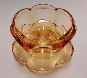 Westmoreland Glass #1700 Ciotola di maionese coloniale, ambra/tramonto dorato - Foto 1 di 6