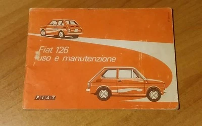 Manuale di istruzioni uso e manutenzione libretto Fiat 126 originale italiano - Immagine 1 di 3