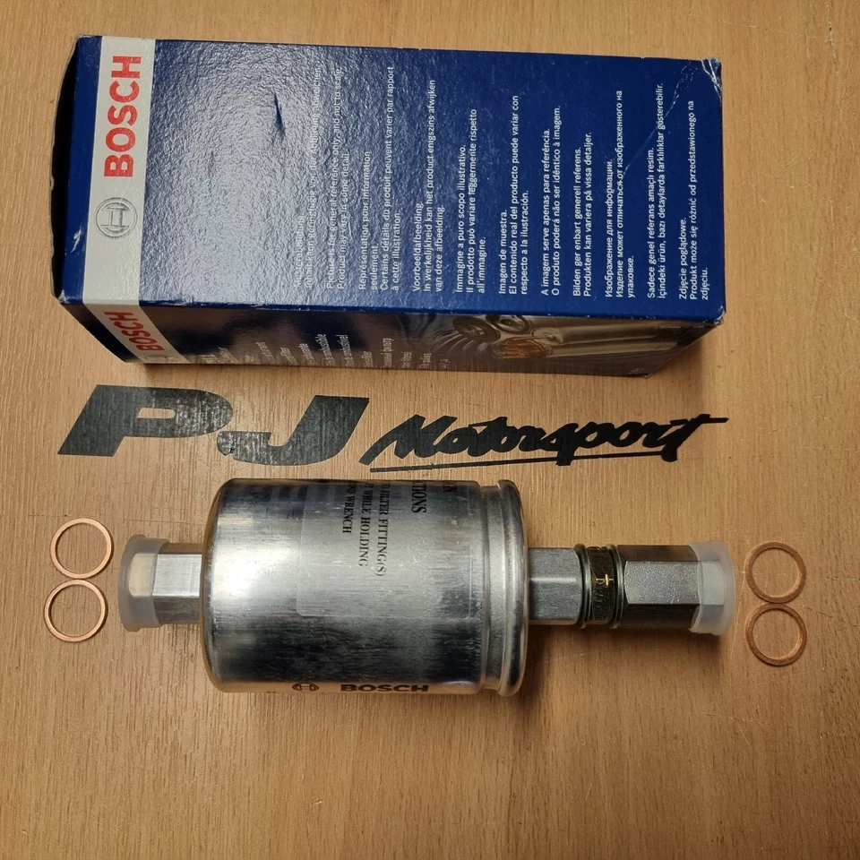 SIERRA COSWORTH FUEL FILTER BY BOSCH WITH HIGH QUALITY FITTING KIT - Image 1 of 1