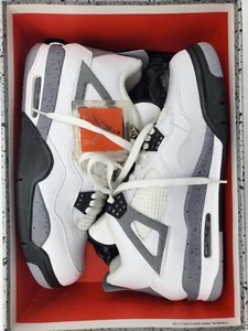 Air Jordan 4 Retro OG Blanco Medio 'Cemento' Jump Man 2012 Talla 10.5 Para Hombre VER NOTAS* - Imagen 1 de 19