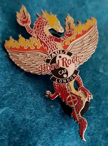 LONDON VAULT DRAGON RISING FROM FLAMES YIN YANG LOGO 2001 Hard Rock Cafe PIN LE - Picture 1 of 1