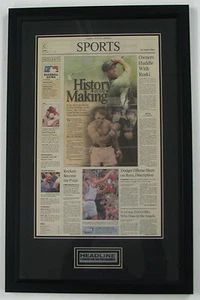 Tiger Woods 1997 Masters Champion Los Angeles Times 20. Mai 1997 Sportseite - Bild 1 von 2