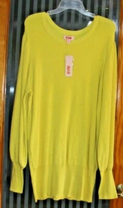 GRÖSSE 2X EVRI GELB STRETCH PULLOVER MIT RUNDHALSAUSSCHNITT - Bild 1 von 2