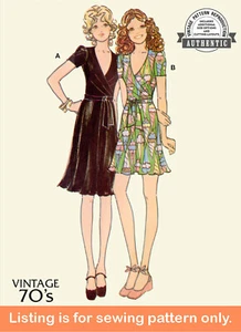 SEWING PATTERN Sew Womens Clothes Clothing 1970s 70s Wrap Dress Retro Mini 8379 - Picture 1 of 3