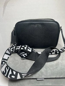 KARL LAGERFELD PARIS MAYBELLE CROSSBODY CAMERA BAG BLACK - Picture 1 of 11