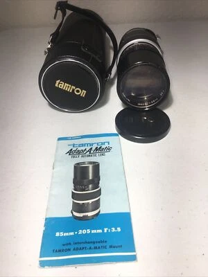 Lente Tamron 85-205mm f/3.5 com estojo original apenas para peças Nikon NÃO TESTADA COMO ESTÁ - Imagem 1 de 4