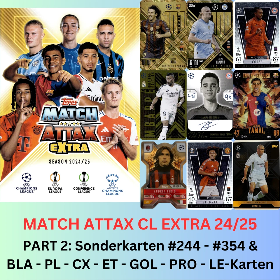 Topps Match Attax EXTRA 24/25 -SONDERKARTEN aussuchen Champions League 2024/2025 - Bild 1 von 1