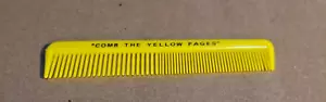 Vintage Taschenkamm Gelbe Seiten Kamm Die Gelben Seiten Unzerbrechlich Made Is USA - Bild 1 von 3