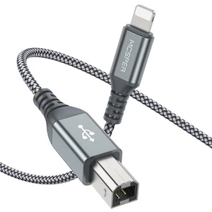 iOS15 OTG Audio Cable For iPhone iPad to MIDI USB Keyboard Electric Piano Drum - Picture 1 of 10