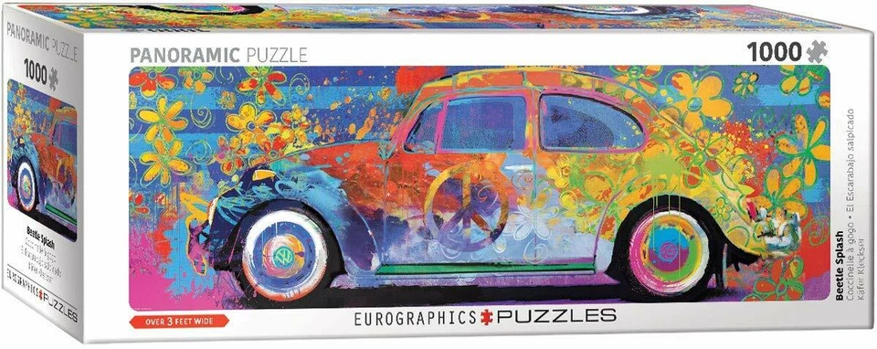 VW Beetle Splash Panoramic 1000pc jigsaw puzzle by Eurographics680mm x 490mm - Image 1 of 1