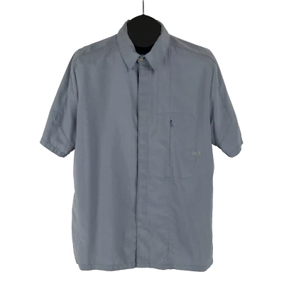 Helly Hansen Plaid Button Up Shirt Men's Medium Short Sleeve Pocket Outdoor - Image 1 of 4
