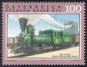 Austria 2010 Trains/Steam Engine/Locomotive/Rail/Railways/Transport 1v (at1007) - Picture 1 of 1