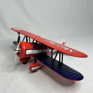 MobilOil / Mobilgas 1934 Stearman Bi-plane Die-cast - EUC - Picture 1 of 15