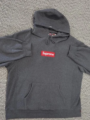 Supreme Hoodie Box Logo Charcoal (FW21) - Size XL - Image 1 of 4