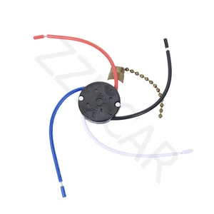 NEW ZE-208S 3 Speed 4 Wire Ceiling Fan Pull Chain Switch 6A 125VAC Bronze - Picture 1 of 6
