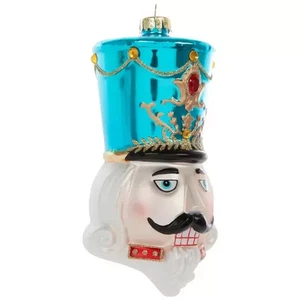 Nutcracker Soldier Head Ornament 7" H x 4.5" W x 3.5" D - Picture 1 of 2
