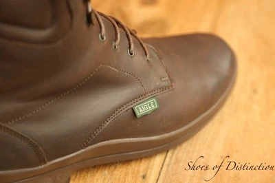 Aigle Brown Leather Derby Boots Shoes Men's UK 8.5 US 9.5 EU 42.5 - Image 1 of 4