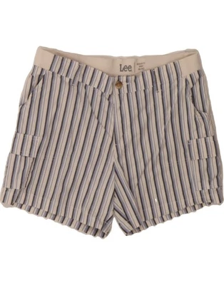 Pantalones Cortos Carga LEE Mujer Tiro Medio Calce Regular EE. UU. 14 XL W38 Azul Rayas NV07 Foto 1 de 3