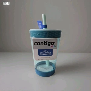 Contigo Kids Spill-Proof Plastic Tumbler with Straw, Blue, 14 fl oz - Picture 1 of 3
