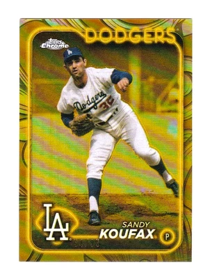 SANDY KOUFAX 2024 TOPPS COLECCIÓN DORADA #34 LA DODGERS RARO # 64/99 HOF Foto 1 de 2
